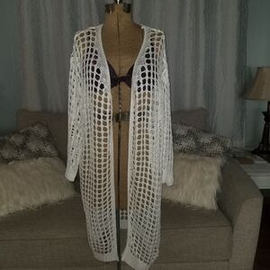 Croche cover up white new no tags